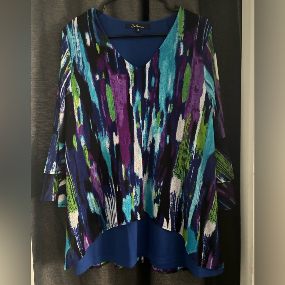 Cabela's Multicolor Abstract Blouse